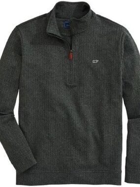 NWT Vineyard Vines Herringbone Half Zip Pullover Fashion Knits Mens Shep Shirt
